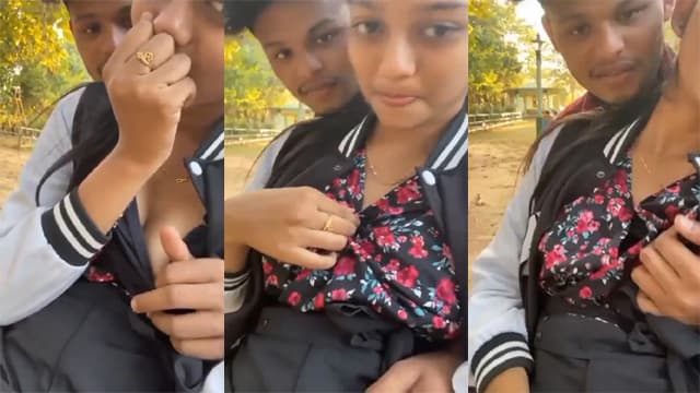 Sweet School Girl – Outdoor Boobs Play BF Creampie MMS