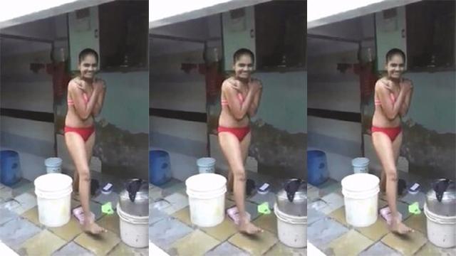 Cousin Sister Bathing Her Brother Recording Video